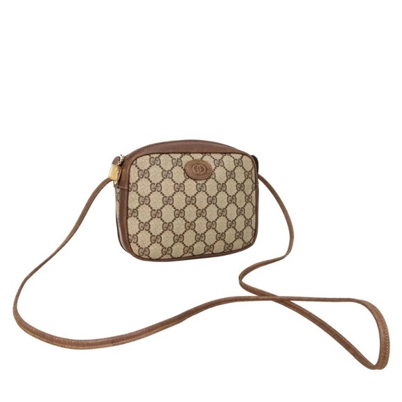 Gucci Handbags - Gucci Beige and Brown Monogram Crossbody Bag
